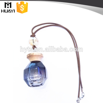 5ml colored diamond shape hanging car perfume bottle